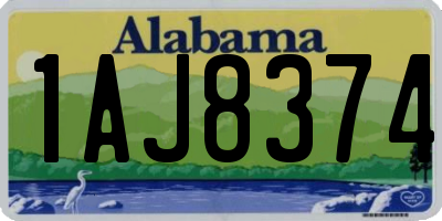 AL license plate 1AJ8374