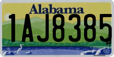 AL license plate 1AJ8385