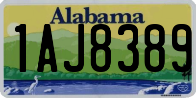 AL license plate 1AJ8389