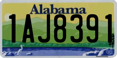 AL license plate 1AJ8391