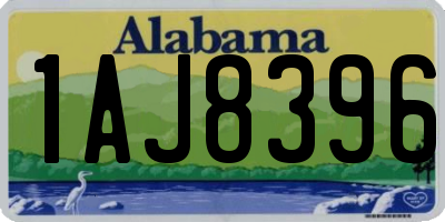 AL license plate 1AJ8396