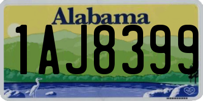 AL license plate 1AJ8399