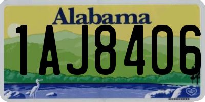 AL license plate 1AJ8406