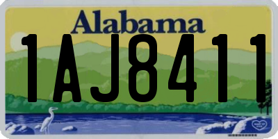 AL license plate 1AJ8411