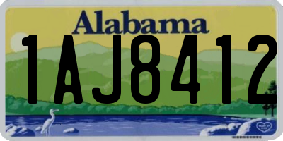 AL license plate 1AJ8412