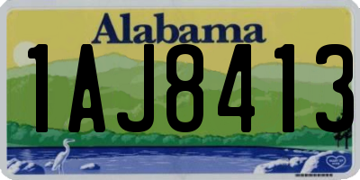 AL license plate 1AJ8413