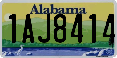 AL license plate 1AJ8414