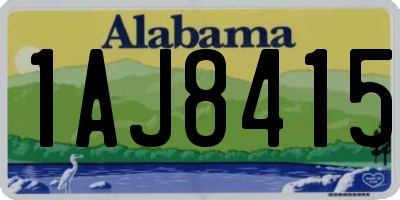 AL license plate 1AJ8415