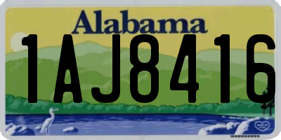 AL license plate 1AJ8416