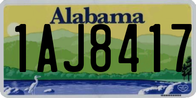 AL license plate 1AJ8417