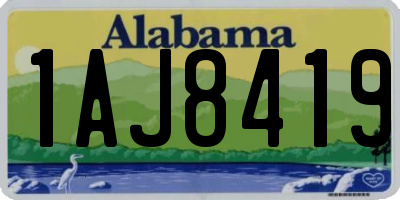 AL license plate 1AJ8419