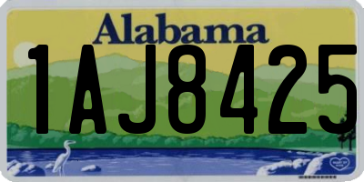 AL license plate 1AJ8425
