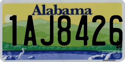AL license plate 1AJ8426