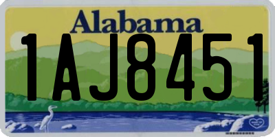 AL license plate 1AJ8451