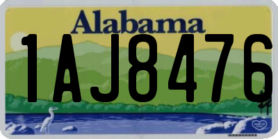 AL license plate 1AJ8476