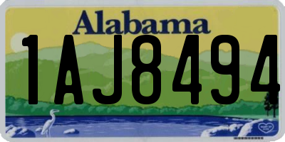 AL license plate 1AJ8494