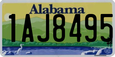 AL license plate 1AJ8495