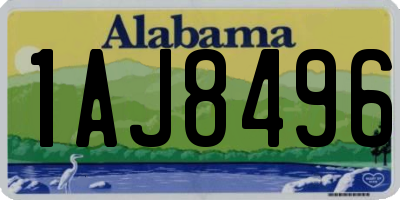 AL license plate 1AJ8496