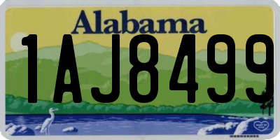 AL license plate 1AJ8499