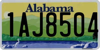 AL license plate 1AJ8504
