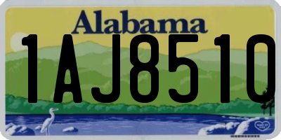 AL license plate 1AJ8510