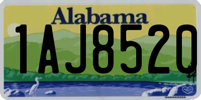 AL license plate 1AJ8520