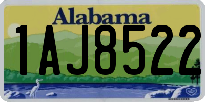 AL license plate 1AJ8522