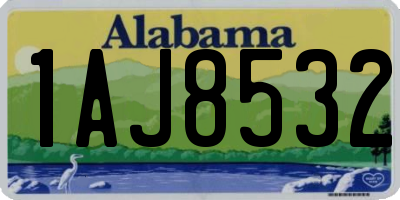 AL license plate 1AJ8532