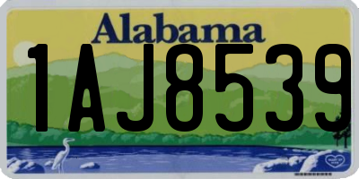 AL license plate 1AJ8539