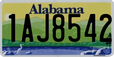 AL license plate 1AJ8542