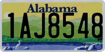 AL license plate 1AJ8548
