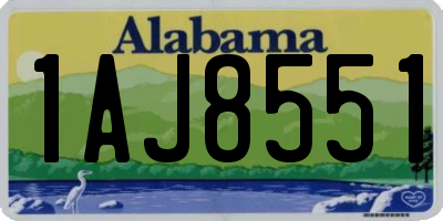 AL license plate 1AJ8551