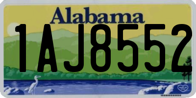 AL license plate 1AJ8552