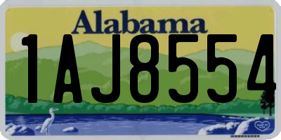 AL license plate 1AJ8554
