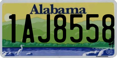 AL license plate 1AJ8558