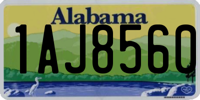 AL license plate 1AJ8560