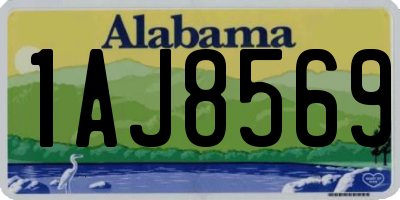 AL license plate 1AJ8569