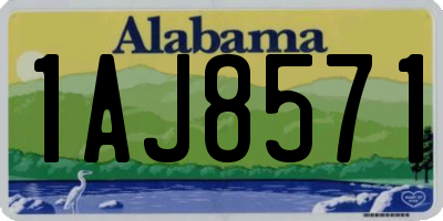 AL license plate 1AJ8571