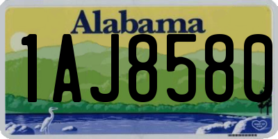 AL license plate 1AJ8580