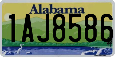 AL license plate 1AJ8586