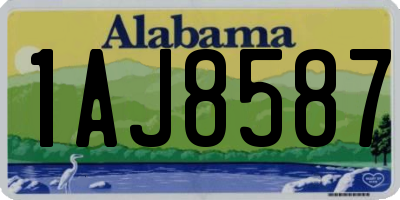 AL license plate 1AJ8587
