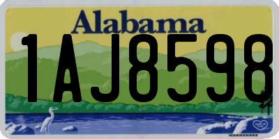 AL license plate 1AJ8598