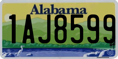 AL license plate 1AJ8599