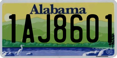 AL license plate 1AJ8601