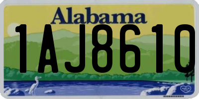 AL license plate 1AJ8610