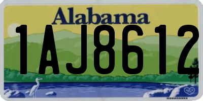 AL license plate 1AJ8612