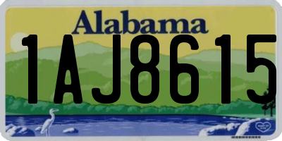 AL license plate 1AJ8615