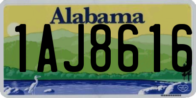 AL license plate 1AJ8616