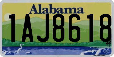 AL license plate 1AJ8618