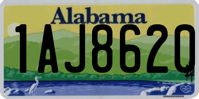 AL license plate 1AJ8620